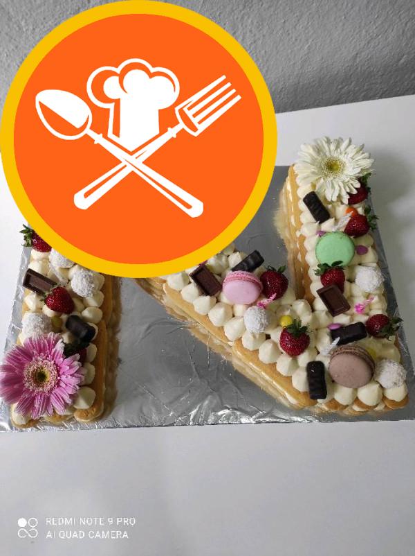 Letter Cake (Νόστιμη κρέμα λευκής σοκολάτας)