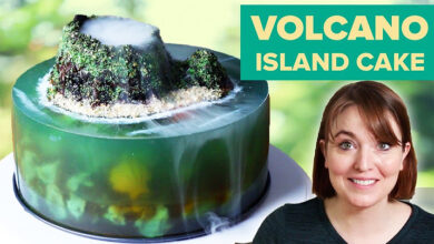 Προσπάθησα να φτιάξω ένα κέικ νησιού ζελέ ηφαιστείου